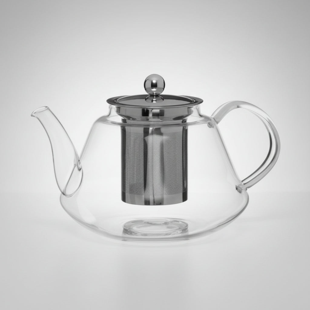 High Borosilicate Curved 1200Ml Teapot