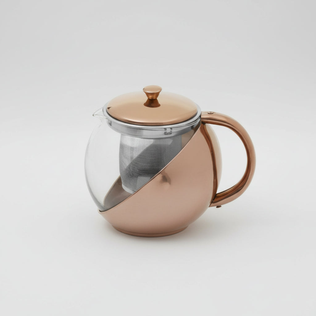 Stainless Steel Teapot With Copper Finished Infuser