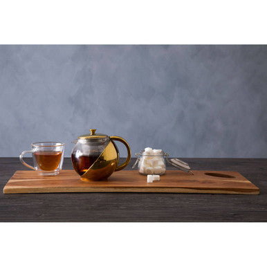 Miller Gold Finish Glass 600 Ml Teapot With Infuser