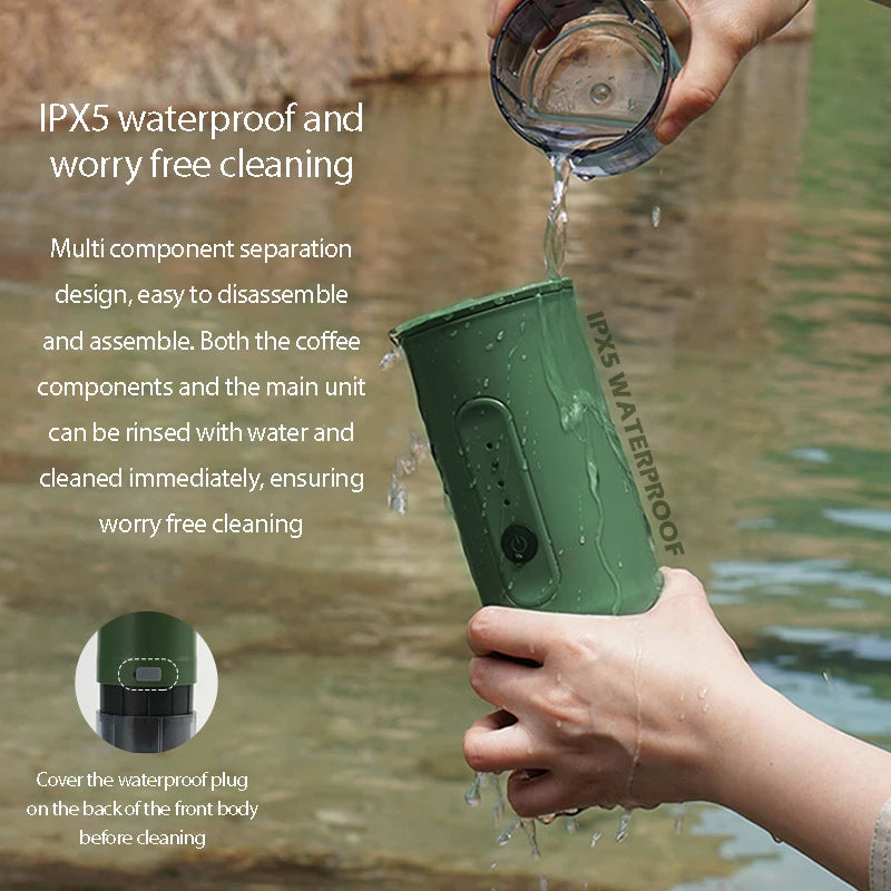 Portable Outdoor Espresso Coffee Machine 18Bar Handheld Electric USB Charge