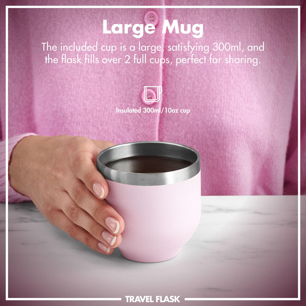Luma Vacuum Insulated, Flask & Mug, Rose Quartz, 700ml (24oz)